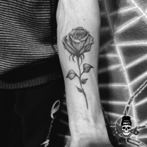 Rose Under Sleeve Tattoo