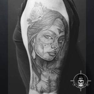 Indian Girl Tattoo Arm