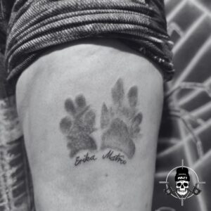 real dog paws tattoo