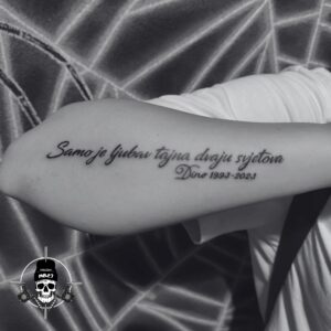 Dino memorial tattoo