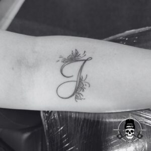 Letter J tattoo