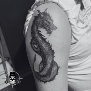 Dragon tattoo on arm